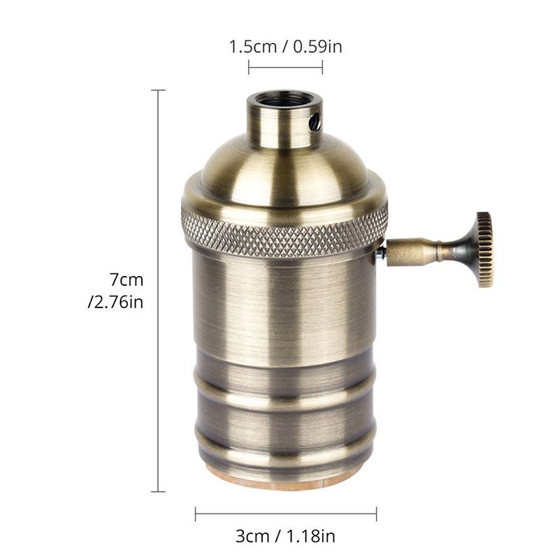 Винтажный промышленный держатель лампы, адаптер для лампочки, античный ретро фитинг ES E27