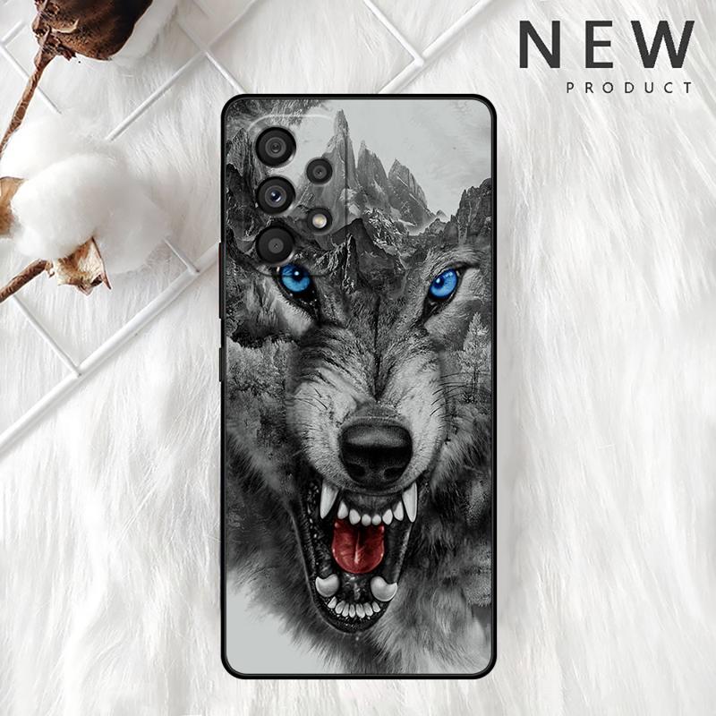 Чехол с изображением волка и льва для Samsung Galaxy A54 A52 A14 5G A53 A12 A13 A71 A23 A34 A33 A21s