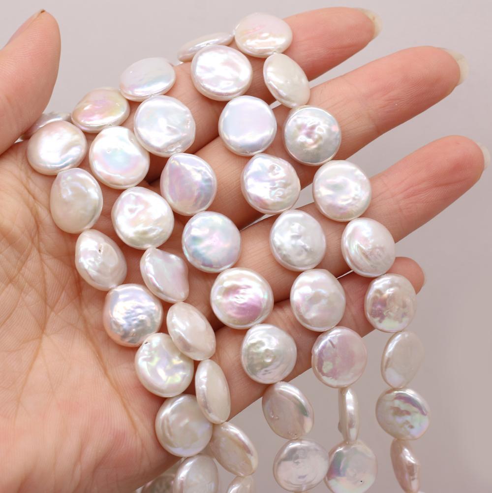 Белая барочная пуговица жемчуг 12-13 мм для изготовления ювелирных изделий своими руками ожерелье браслет серьги аксессуар