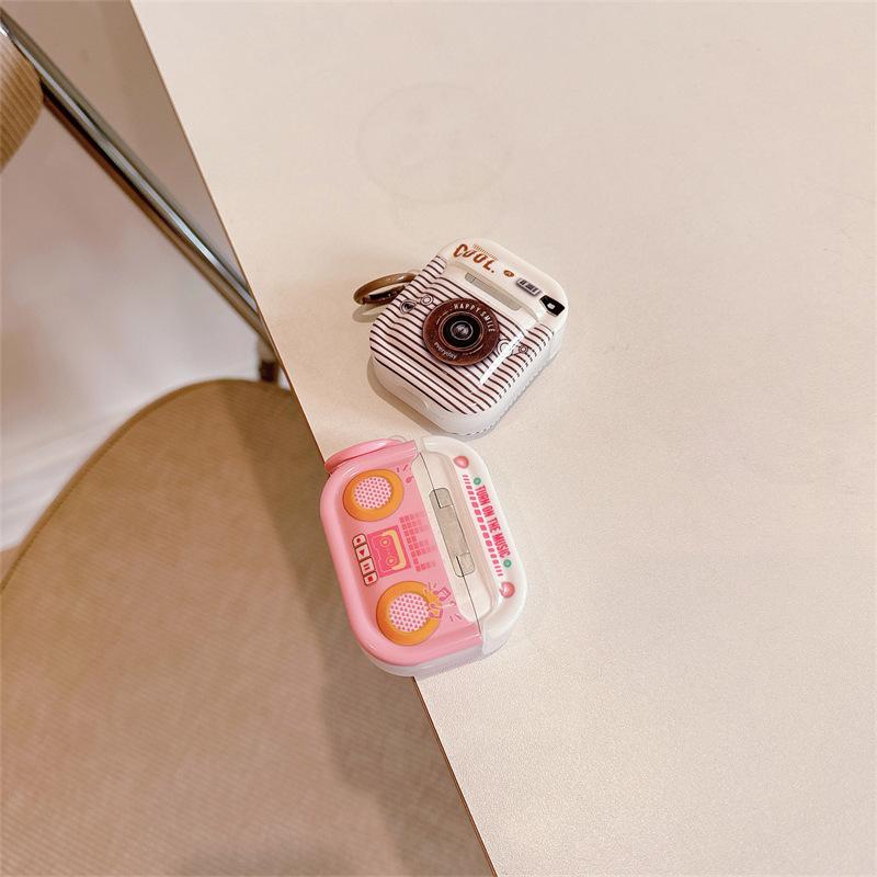Радио-камера для AirPods pro2 apple bluetooth беспроводной 2 3-го поколения чехол для наушников милый креативный девушка 1
