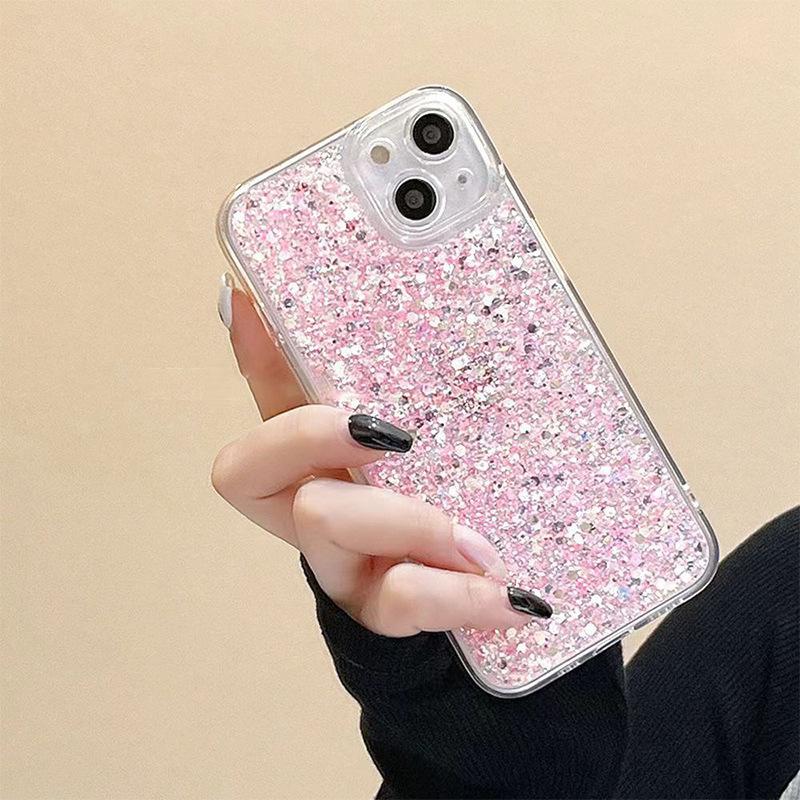 Блестящий Противоударный Всесторонний Чехол для Телефона для IPhone 17 Promax Силиконовый в Стиле Инс для Apple 16 Мягкий Чехол