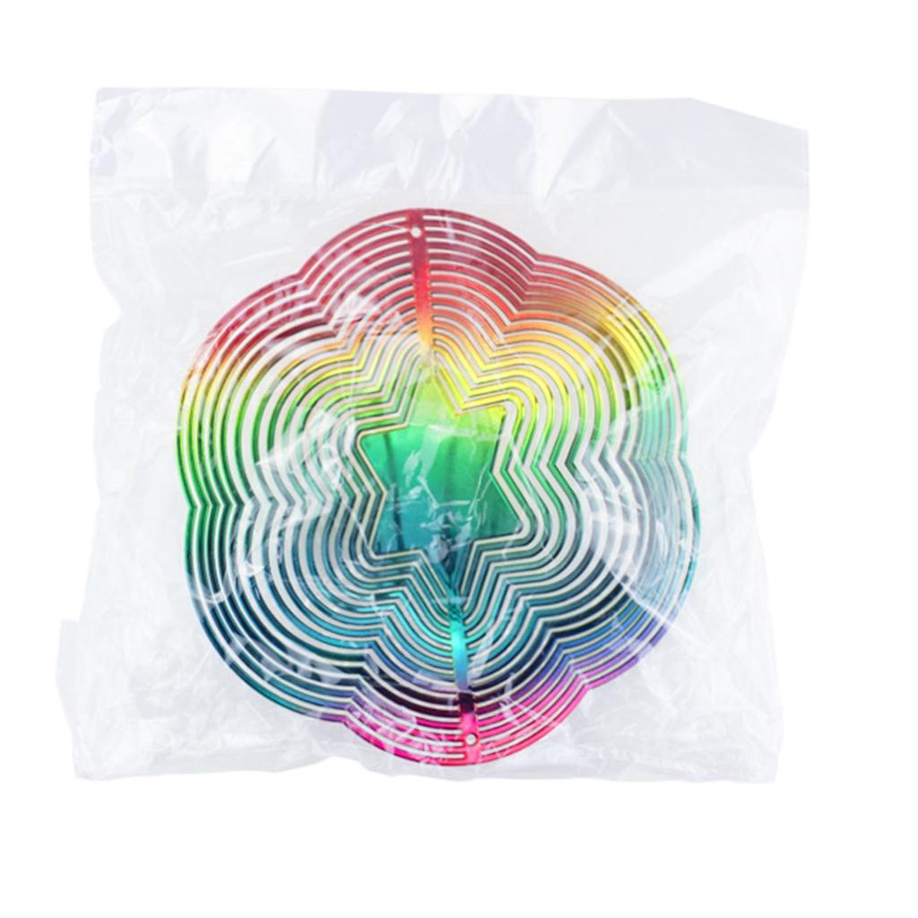 3D Колокольчик ветра Красочное украшение для сада Подвесной кулон