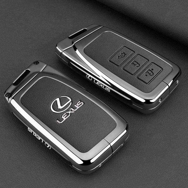 DMTZ1 Zinc Alloy Leather Key Case Shell Buckle Special Car Key Cover for Lexus NX 200 NX300H RX 350 450H ES 350 ES 300h Accessories