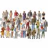 30-Piece 1:43 Diorama Collection Human Figures, Painted Figures, for Railway Models, Building Models, and Dioramas