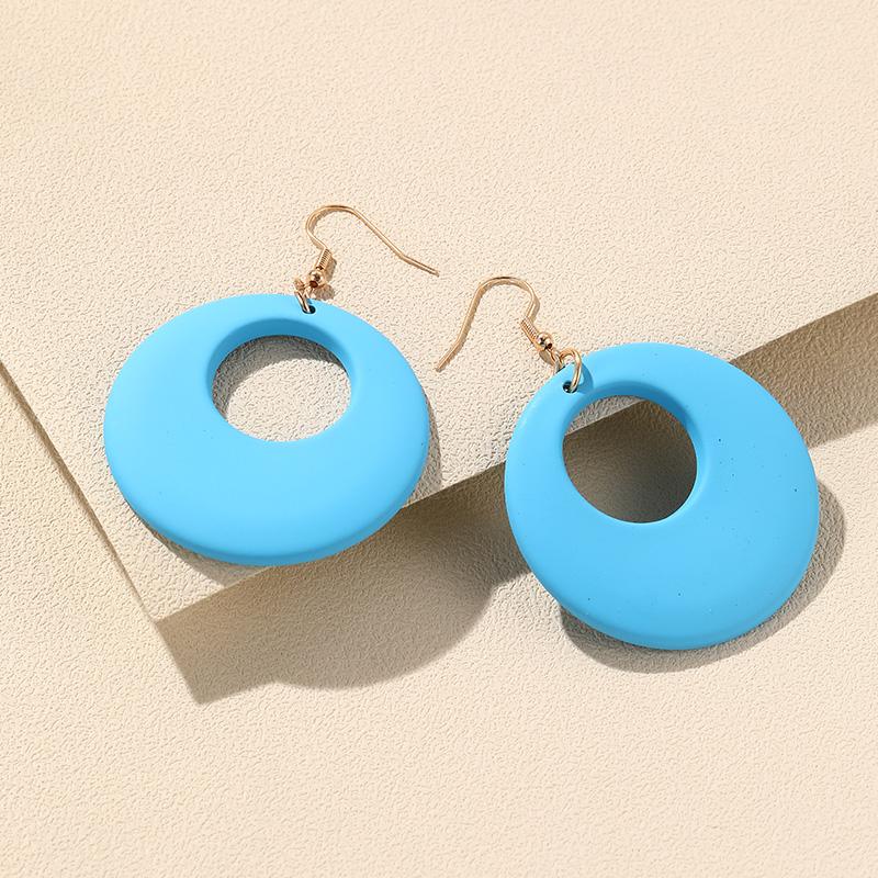 Новые модные большие серьги-подвески из акриловой смолы для женщин, длинные геометрические круглые серьги-подвески для девочек, корейские ювелирные изделия для путешествий