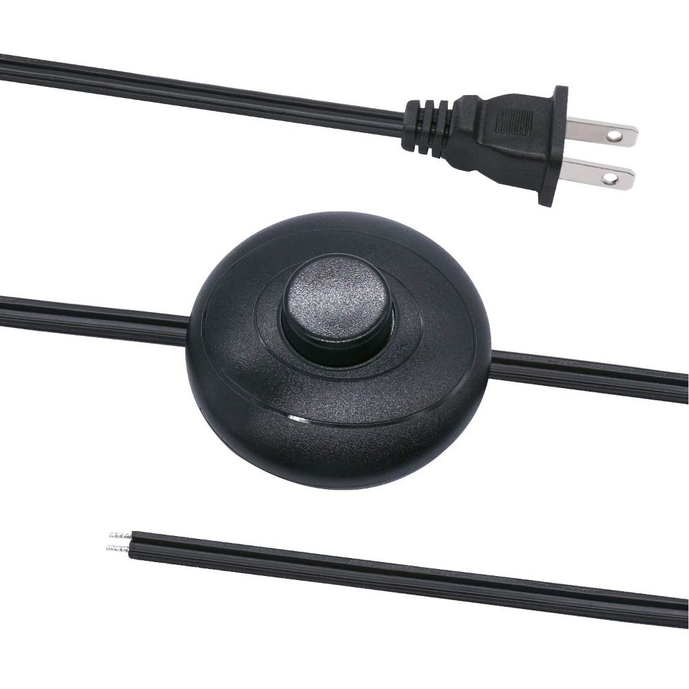 Plastic Footswitch Black Foot Pedal Push Switch Durable Lamp Light On-Off Control