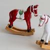 Christmas Hanging Horse Figurines Resin Rocking White Horse Ornament Eye-catching Festive Atmosphere Decorations