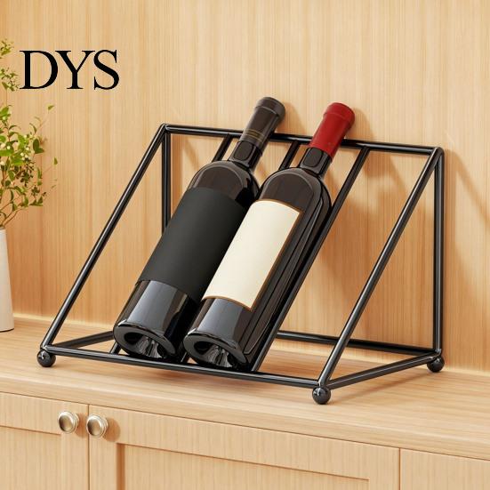 Decorative Wine Display for Restaurant Liquor Bottle Shelf, Tilted Iron Art Rack, Modern Rack Countertop Style Holder, Home Bar Kitchen And