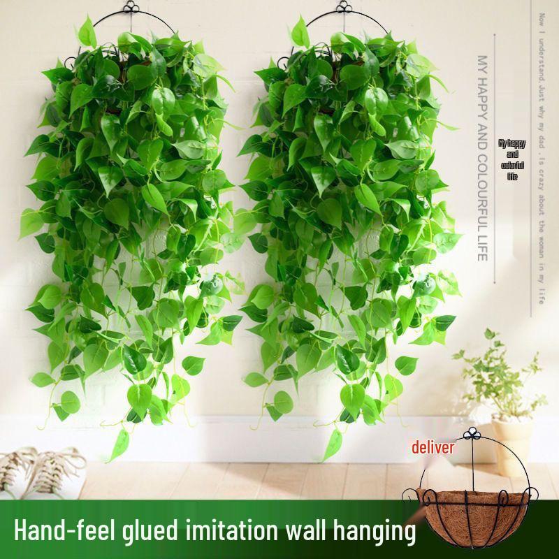 Artificial Pothos and Spider Plant Hanging Vine for Indoor Decoration
