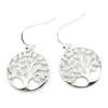 [R1560] - Silver 'Tree of Life' Silver Earrings (rhodium-plated) - 20 Mm