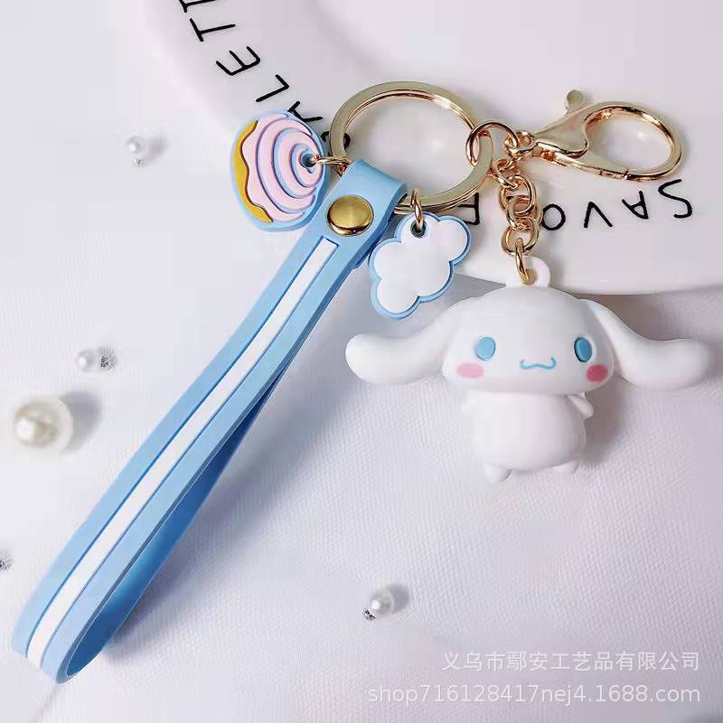 Брелок Hello Kitty Кавайный Мультяшный Куроми Брелок для Ключей Автомобиля Мелоди Милый Синнаморолл Подвеска для Рюкзака Украшения Подарки для Девочек