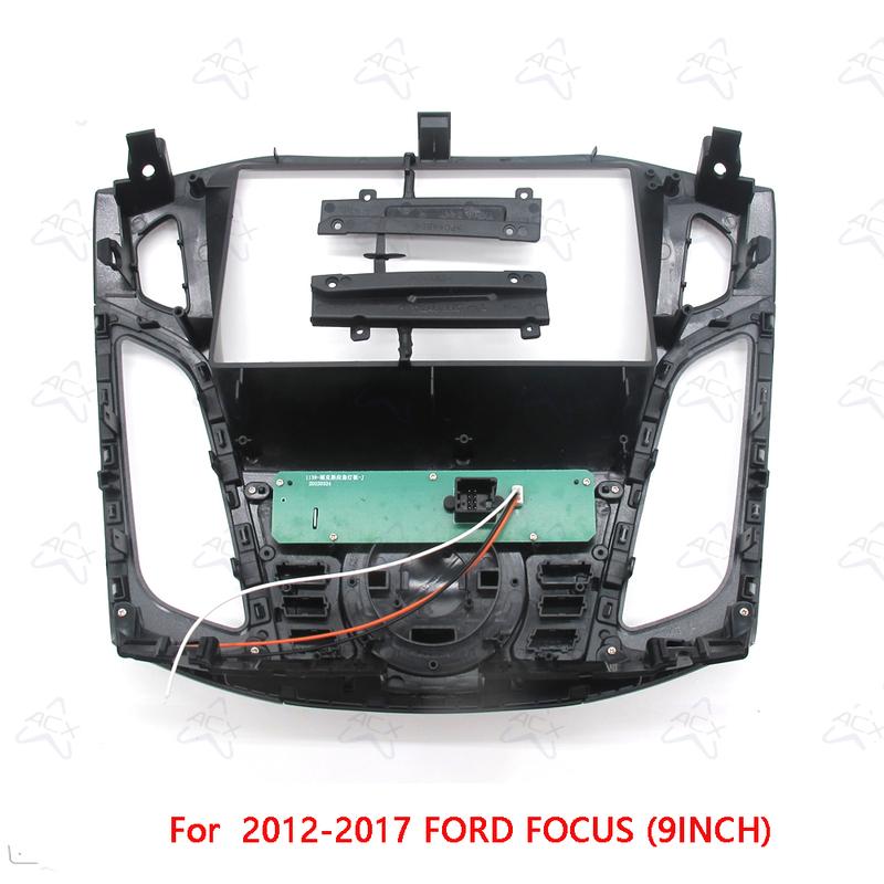9inch Car Radio Fascias For Ford Focus 2012-2017 Android Stereo Frame Player 2 Din Head Unit Panel Dash Trim With Cable canbus