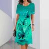 Women's Dresses Floral Print Elegant & Beautiful Midi Dresses Plus Size Female Summer One-piece Dress