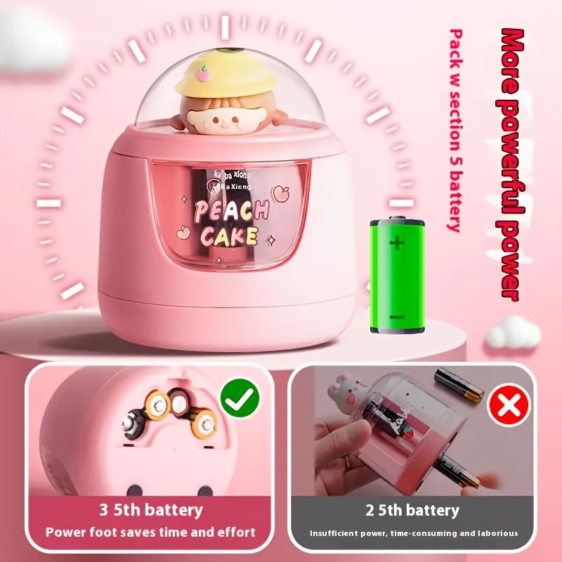 Электрическая точилка для карандашей для студентов — милый мультяшный дизайн, высокоскоростной пресс и усилитель подачи грифеля, прочный ПВХ