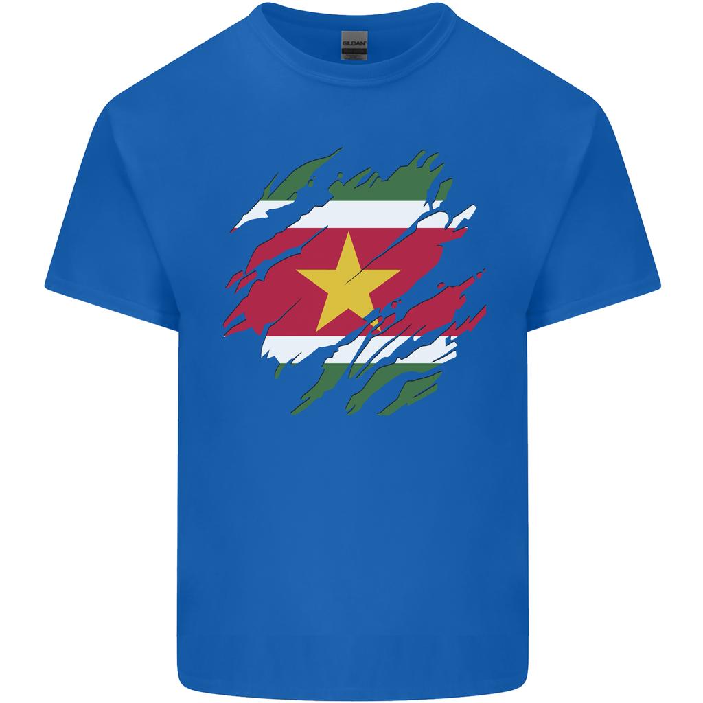 Torn Suriname Flag Suriname Day Football Unisexs Light Cotton TShirt
