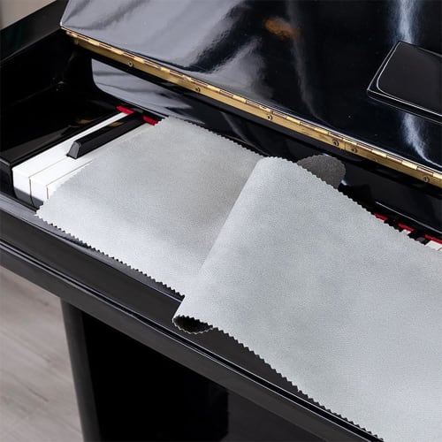 HAUUFENN 88-Key Piano Cover for Electronic Pianos, Uprights, and Grands, Dustproof, Washable, Simple Fabric Cover, Gray, 1 Piece