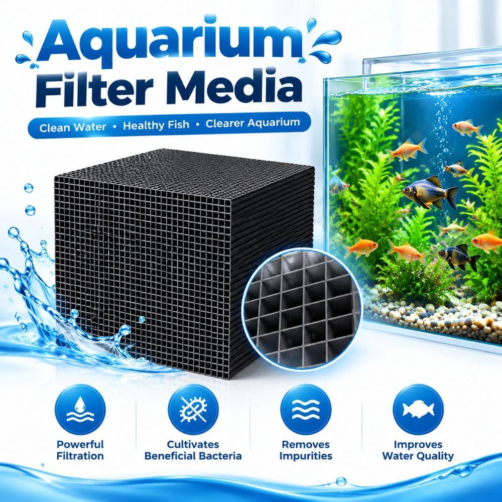 Porous Cube Aquarium Filter Media Odor Removing Fish Tank Filter Purification Cube Aquarium Decor