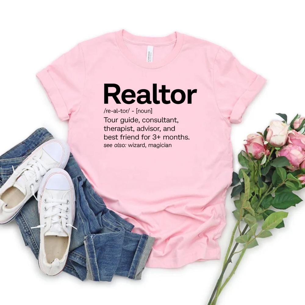 Realtor Definition TShirt Funny Real Estate Shirt Real Estate Agent Gift Unisex Graphic Tees Streetwear Women Top Casual Tshirt
