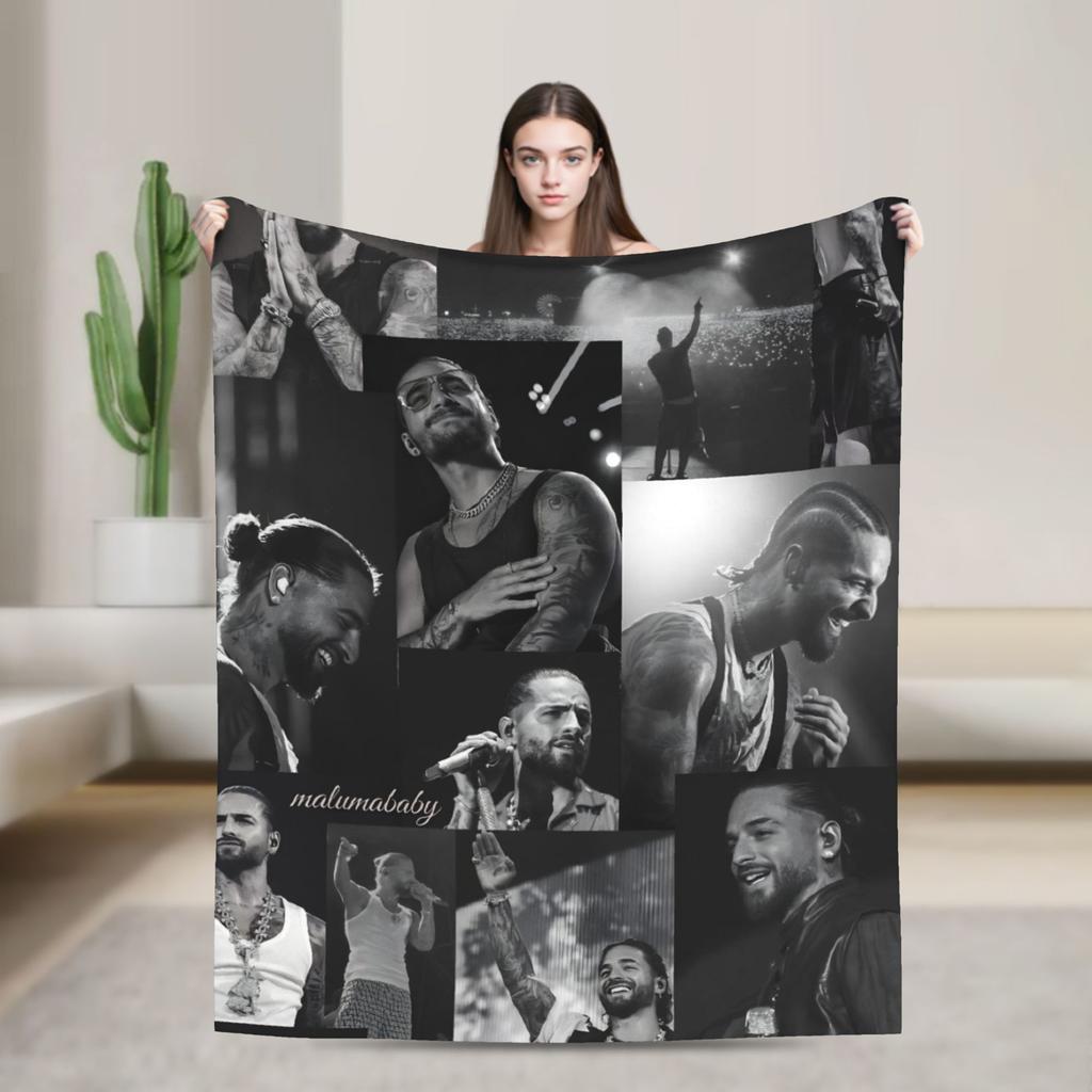 Maluma Rapper  Blanket Quality Soft  Throw Blanket Winter Girls Boys Couch Bed Funny Bedspread