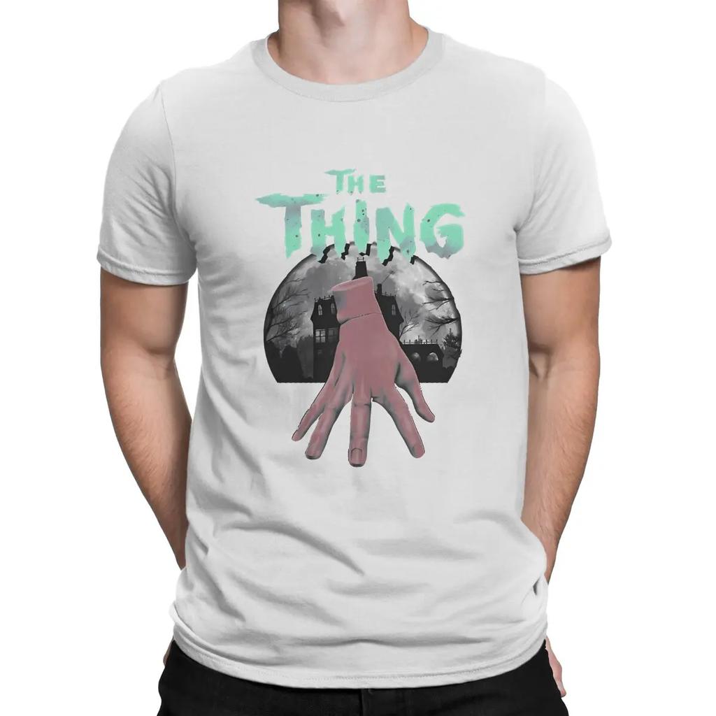 Beware Of The Thing T-Shirt T-The Addams Family Funny Cotton Tee Shirt Round Collar Short Sleeve T Shirts 6XL Tops Unisex