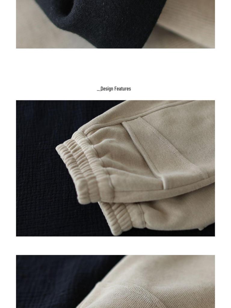 Женские ретро повседневные спортивные гаремные спортивные штаны с эластичной талией и большими карманами - универсальные для осени/зимы