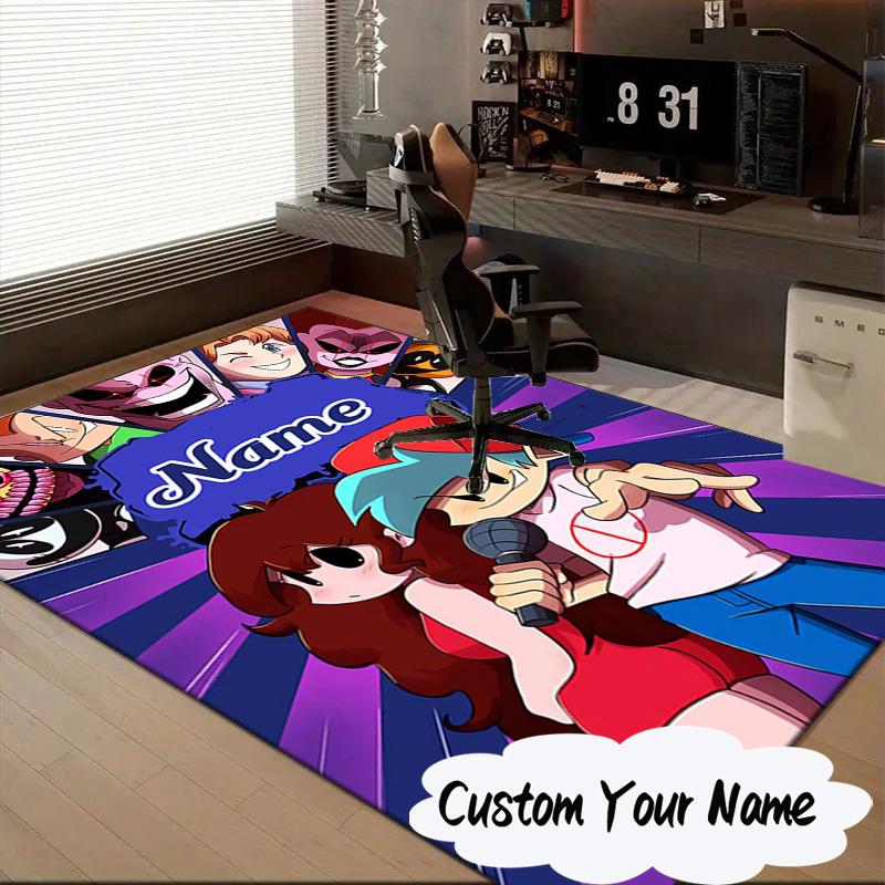 Custom Name Friday night Carpet, Chair Rug,Area Rug for Office Bedroom living rooms bedroom, Doormat decor Christmas fan gifts