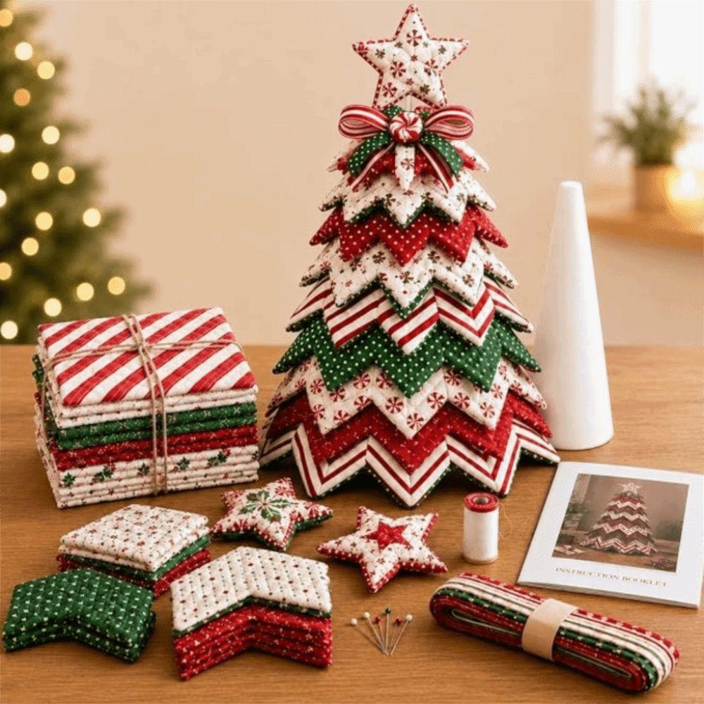 3D Quilted American-style Christmas Tree Kit Hand Sewing Christmas Tree Ornament Holiday Gift