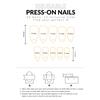 Golden Starry French Cat-Eye Almond False Nails 24 Pieces Elegant Design for Women