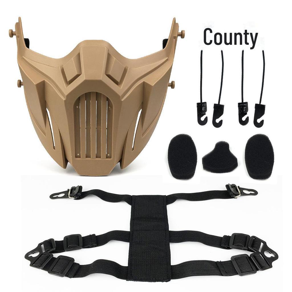 Популярная тактическая защитная полумаска для военных энтузиастов и любителей активного отдыха на открытом воздухе.