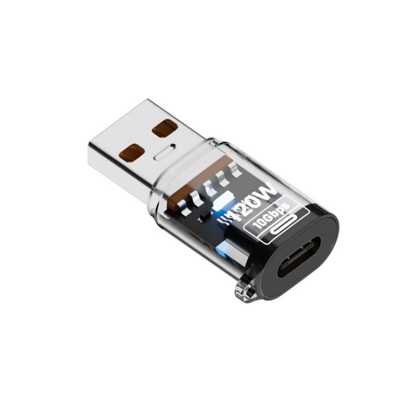Многофункциональный высокоскоростной USB-конвертер в Type-C, 120 Вт Power Delivery, 10 Гбит/с для передачи файлов, с совместимостью для наушников