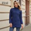 ziai Autumn Winter Women's Jacket Warm Padded Puffer Coat Ultra Light Down Jacket Women Quilted Parka Slim Fit Outerwear DM22