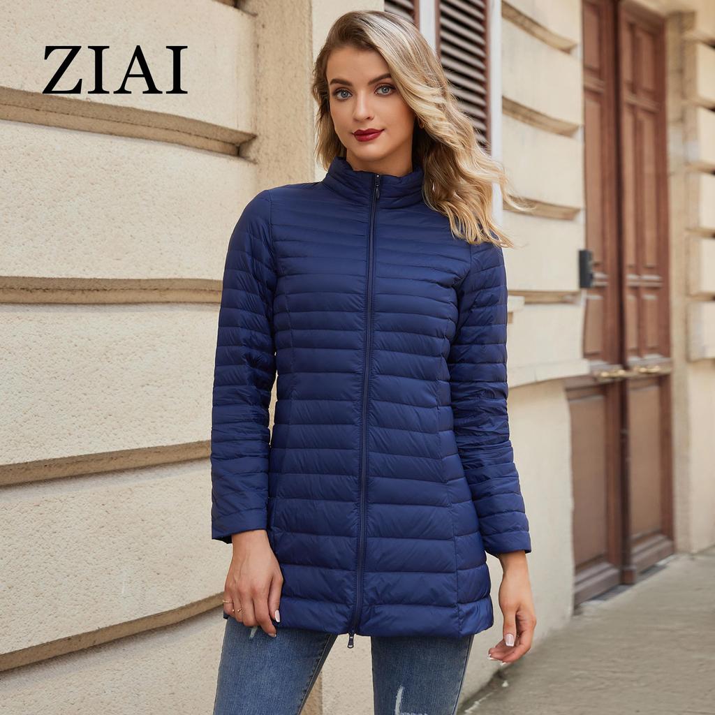 ziai Autumn Winter Women's Jacket Warm Padded Puffer Coat Ultra Light Down Jacket Women Quilted Parka Slim Fit Outerwear DM22