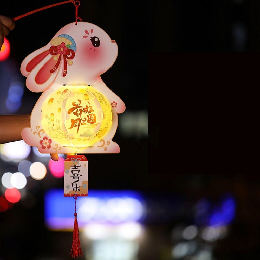 Luminous Rabbit Lantern Hanging Handheld Luminous Lantern Mid-Autumn Festival Lantern Chidlren