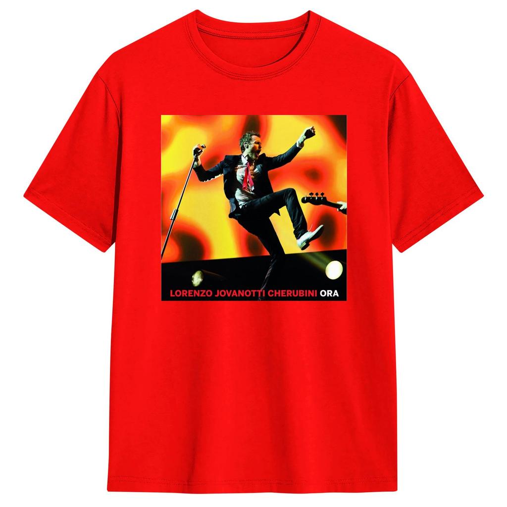 Jovanotti Ora Live album 2011 T Shirt Fashion T Shirts ShortSleeved Vintage Tops Summer 100 Cotton 4XL 5XL 6XL Top Tees