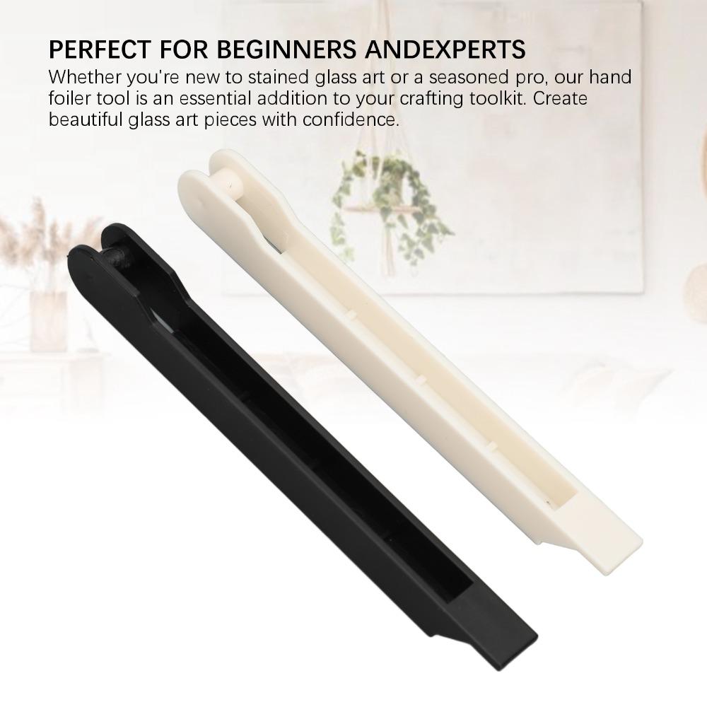 2Pcs ABS Copper Foil Tool White + Black DIY Craft Tool Stained Glass Project