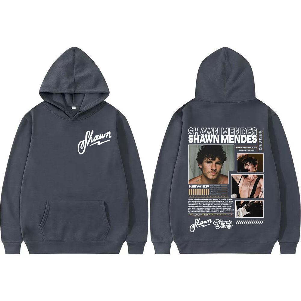 Singer Shawn Mendes Album Tour 2025 Merch Hoodie Men's Clothing Harajuku Street Retro Gothic Sweatshirt Casual Oversized Hoodies