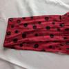 Used CHANEL Coco Mark Polka Dot Pleated Scarf Red