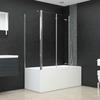 VidaXL Bath Enclosure Shower Cabin Bathroom Home Interior Wall Mounting Accessories 120x69x130 Cm Glass 146227
