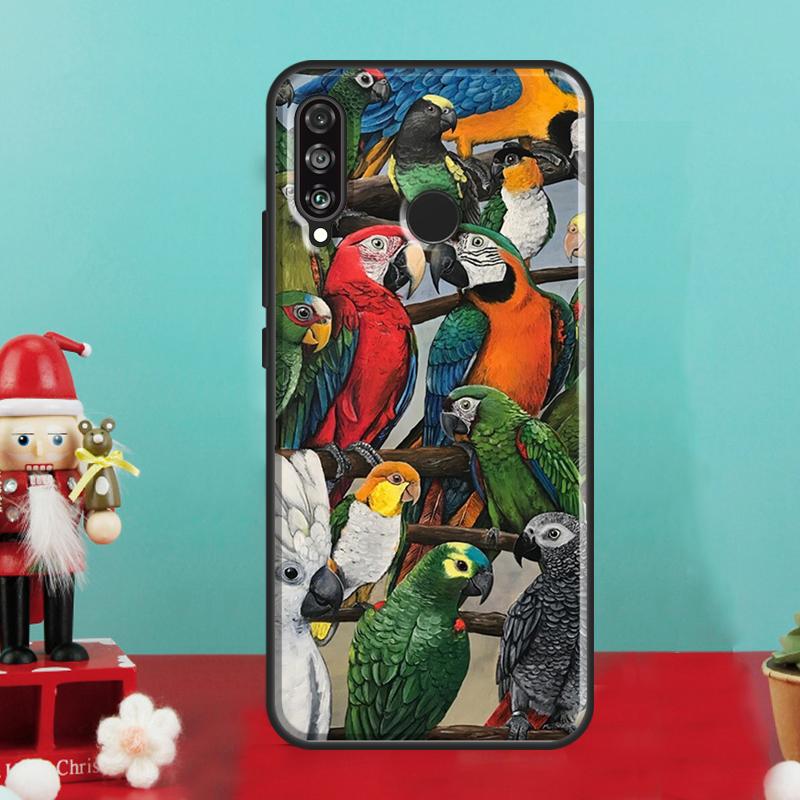 Животные Попугаи Птицы Для Huawei Nova 10 9 SE 12i 12s 11i 8i Y90 Y60 Y70 Y72 Y73 Y61 Y91 P30 P40 Lite P60 Pro Чехол