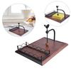 Sturdy Wood Base Castes Iron Tissue Holder and Seasoning Rack for Kitchen Countertop or Dining Table Organization
