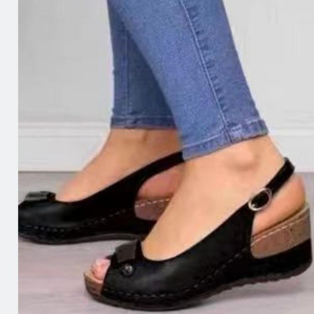 Модные босоножки женские летние босоножки на каблуках с мягкой подошвой летние туфли женские босоножки на танкетке с платформой Zapatos Mujer на танкетке