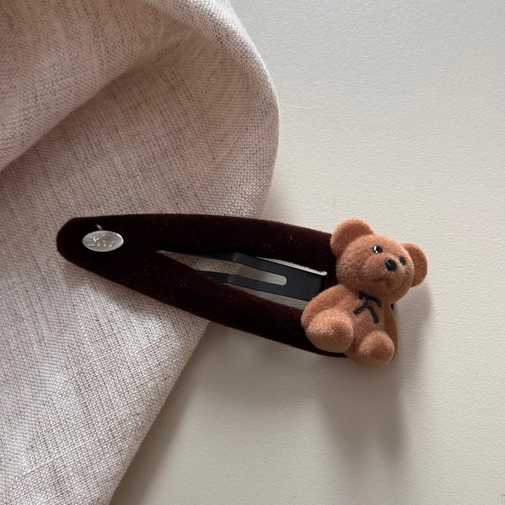 Корейские милые мультяшные 3D плюшевые заколки для волос в виде медведя для девочки, мультяшные мягкие заколки-клипсы, BB и новые аксессуары для волос