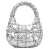 COS Quilted Texture Zipper Closure Tote Bag Mini Women handbags Silver 1171064018