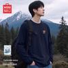 MINISO Мужская футболка с длинным рукавом и круглым вырезом