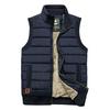 Autumn and Winter Men's Casual Vest Plus Velvet Stand Collar Plus Size Warm Vest Jacket Men's Clothing