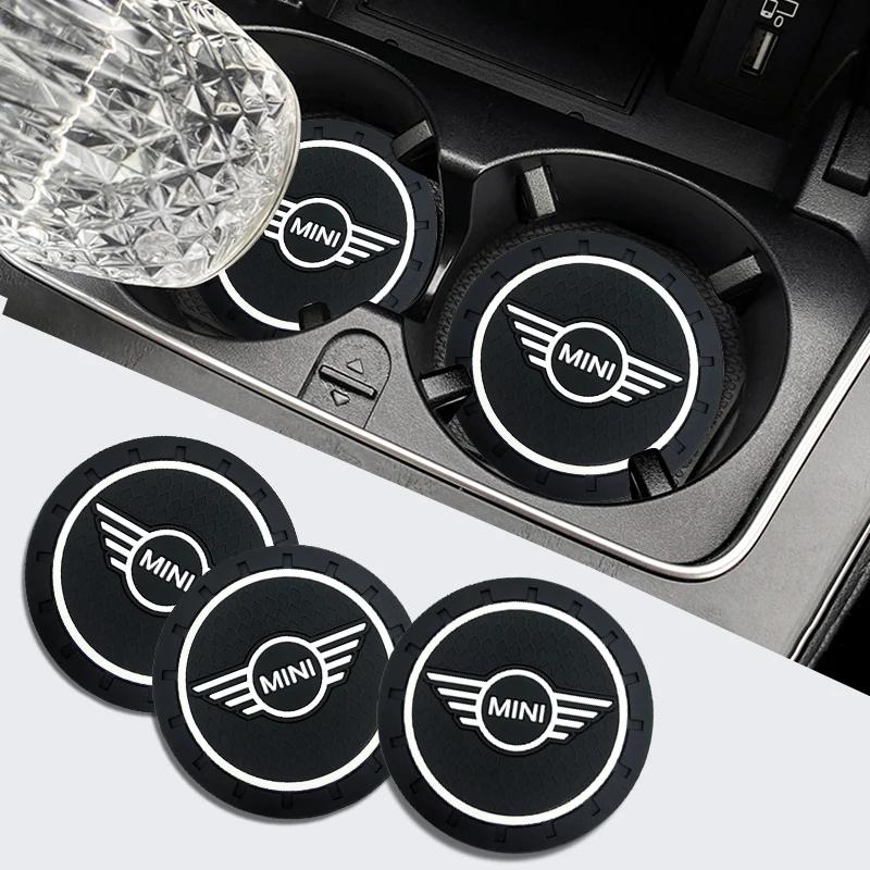 Car Coasters Water Cup Holder Pads Cup Slot Non-Slip Mat Accessories For Mini Cooper R50 R52 R53 R55 R56 R57 R58 R59 R60 R61 dymfu11