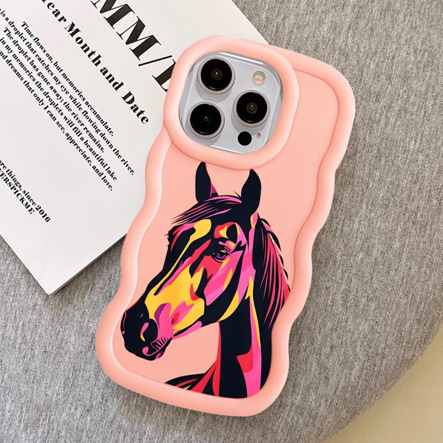 Чехол для iPhone XR 17 Air 16 Pro Max 8 14 11 15 Plus 12 13 Мягкая накладка на телефон Крутая Лошадь