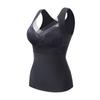 806 Women's German Velvet Lace Vest with Chest Pads - Double-Sided Brushed Thermal Slimming Underwear