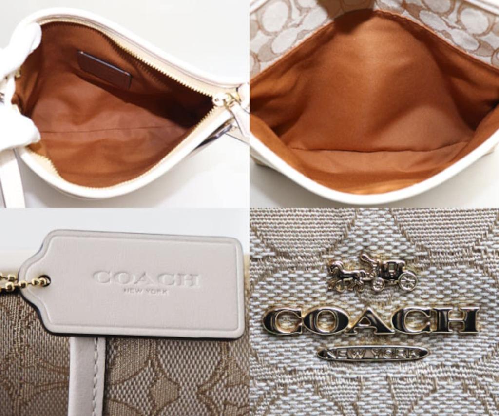 Coach Shoulder Bag F29960 Outline Signature Light Khaki X Chalk [Coach] Women's #01 [Outlet Product] [Product]