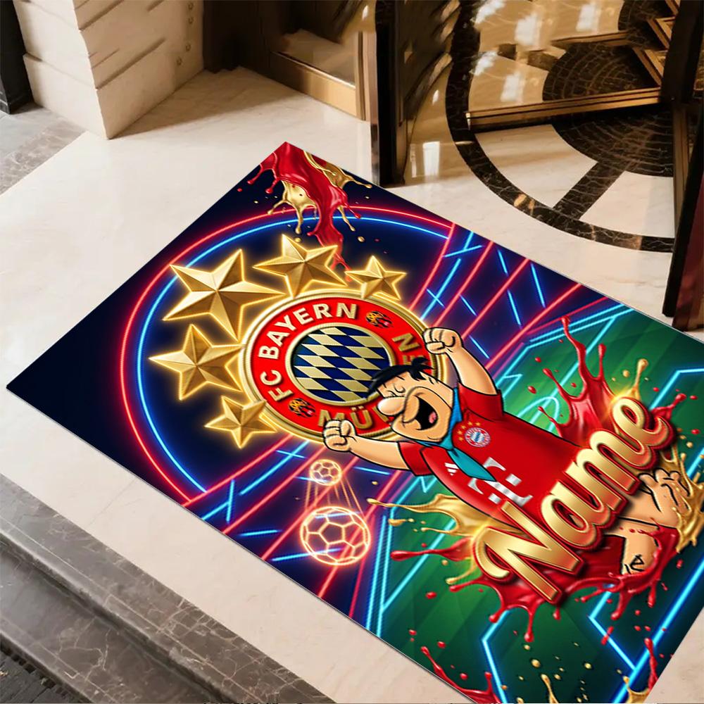 Fc Bayern Munich Jersey Floor Rug Office Rug Design for Study room Bedrooms Hallway Game Room Antislip Carpet Decorate Offices Wedding Party Gift